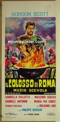 c336 HERO OF ROME Italian locandina movie poster '64 Gordon Scott