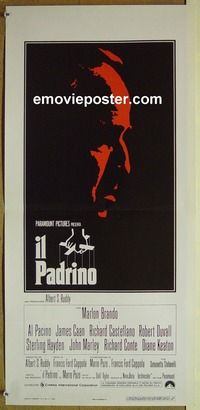 c337 GODFATHER Italian locandina R70s best art of Marlon Brando, directed by Francis Ford Coppola!