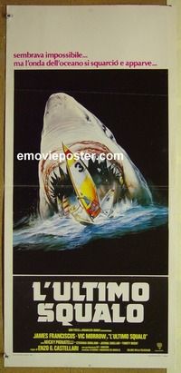 c338 GREAT WHITE Italian locandina movie poster '82 great shark image!