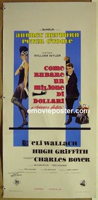 c340 HOW TO STEAL A MILLION Italian locandina movie poster '66 Hepburn