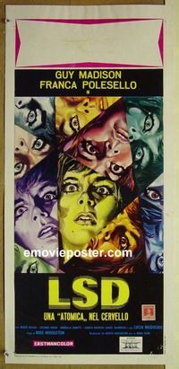 c343 LSD Italian locandina movie poster '67 classic drug image!