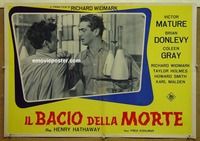 c361 KISS OF DEATH Italian photobusta movie poster '47 film noir