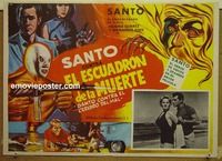 c308 BRAIN OF EVIL Mexican half-sheet movie poster '58 Santo, wrestler!
