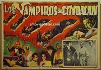 c315 LOS VAMPIROS DE COYOACAN Mexican half-sheet movie poster #1 '74 vampires!