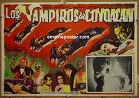 c316 LOS VAMPIROS DE COYOACAN Mexican half-sheet movie poster #2 '74 vampires!