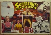c319 SUPERZAN & THE SPACE BOY Mexican half-sheet movie poster '72 weird!