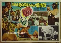 c321 UNA ROSA SOBRE EL RING Mexican half-sheet movie poster '73 wrestler!