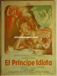 c294 IDIOT Mexican movie poster '46 L'Idiot, Lampin