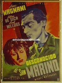 c304 UNKNOWN MEN OF SAN MARINO Mexican movie poster '46 Anna Magnani