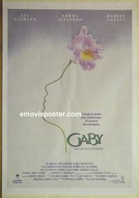 c261 GABY A TRUE STORY Spanish movie poster '87 Liv Ullman