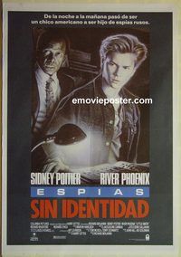 c266 LITTLE NIKITA Spanish movie poster '88 River Phoenix, Poitier