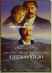 c269 OLD GRINGO Spanish movie poster '89 Jane Fonda, Greg Peck
