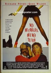 c273 SEE NO EVIL HEAR NO EVIL Spanish movie poster '89 Pryor, Wilder