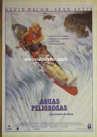 c285 WHITE WATER SUMMER Spanish movie poster '87 Kevin Bacon, Astin