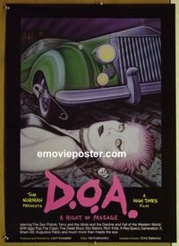 c060 DOA special movie poster '80 punk, Sex Pistols