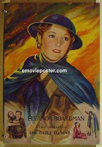 c023 SHE GOES TO WAR special movie poster '29 Eleanor Boardman