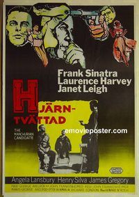 c244 MANCHURIAN CANDIDATE Swedish movie poster '62 Frank Sinatra