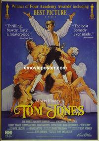 c096 TOM JONES video one-sheet movie poster R92 Albert Finney, Edith Evans