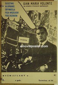 d277 INVESTIGATION OF A CITIZEN Czechoslavakian movie poster '71 film noir