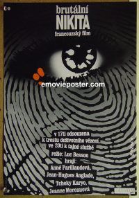 d279 LA FEMME NIKITA Czechoslavakian movie poster '90 Luc Besson, Weber art!