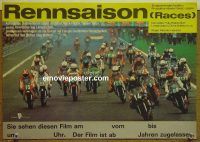 d302 RACES East German movie poster '85 motorcycle superbike!