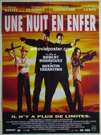d248 FROM DUSK TILL DAWN French one-panel movie poster '95 Clooney, Tarantino