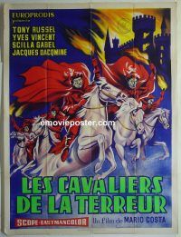 d251 KNIGHTS OF TERROR French one-panel movie poster '63 Tony Russel
