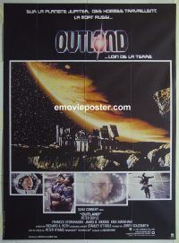 d255 OUTLAND French one-panel movie poster '81 Sean Connery, Peter Boyle