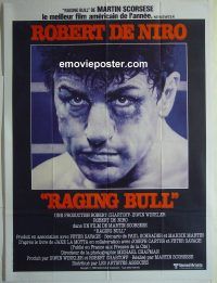 d257 RAGING BULL French one-panel movie poster '80 Robert De Niro, Pesci