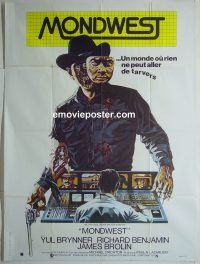 d269 WESTWORLD French one-panel movie poster '73 Yul Brynner, James Brolin