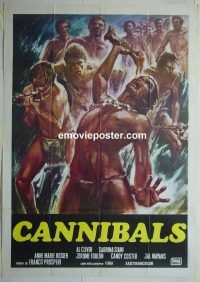 d359 CANNIBALS Italian one-panel movie poster '79 Franco Prosperi