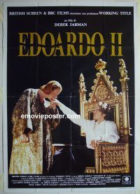 d369 EDWARD 2 Italian one-panel movie poster '91 Derek Jarman, Waddington