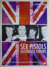 d376 FILTH & THE FURY Italian one-panel movie poster '00 Sex Pistols!