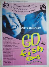 d382 GO FISH Italian one-panel movie poster '94 lesbian romance, Turner