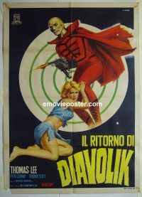 d383 GOLDEN BAT Italian one-panel movie poster '66 early Sonny Chiba!