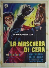 d388 HOUSE OF WAX Italian one-panel movie poster R60 3D Vincent Price