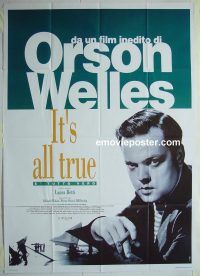 d393 IT'S ALL TRUE Italian one-panel movie poster '93 Orson Welles