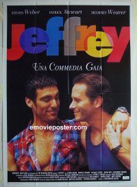 d397 JEFFREY Italian one-panel movie poster '95 Steven Weber, Pat Stewart