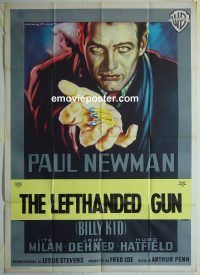 d402 LEFT HANDED GUN Italian one-panel movie poster '58 great Newman image!