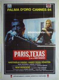 d417 PARIS TEXAS Italian one-panel movie poster '84 Wim Wenders, Kinski
