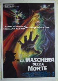 d433 SHERLOCK HOLMES & THE MASKS OF DEATH Italian one-panel movie poster '84