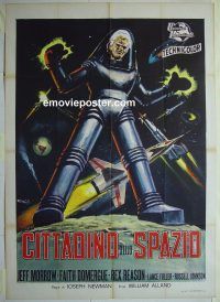 d439 THIS ISLAND EARTH Italian one-panel movie poster R64 sci-fi classic!