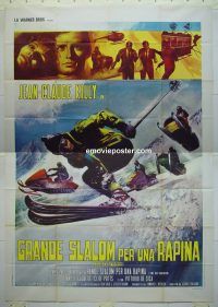 d336 SNOW JOB Italian two-panel movie poster '72 J.C. Killy, skiing!