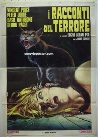 d338 TALES OF TERROR Italian two-panel movie poster '62 great R. Casaro art!