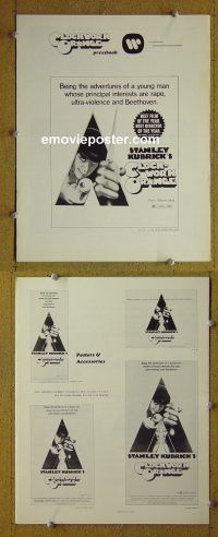 d470 CLOCKWORK ORANGE movie pressbook '72 Stanley Kubrick