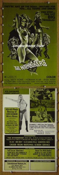 d494 HITCHHIKERS movie pressbook '72 Misty Rowe