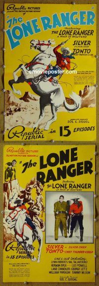 d506 LONE RANGER movie pressbook '38 Lee Powell, serial