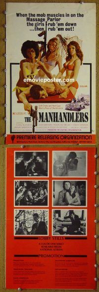 d511 MANHANDLERS movie pressbook '73 massage sex!