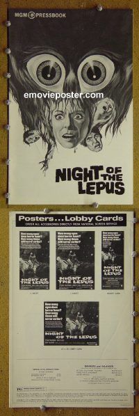 d517 NIGHT OF THE LEPUS movie pressbook '72 DeForest Kelley