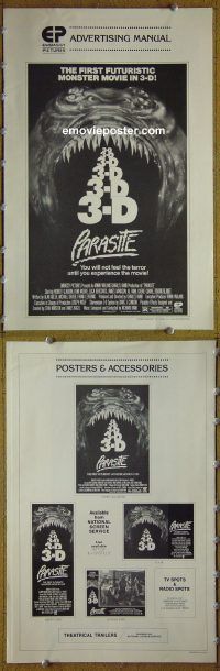 d521 PARASITE movie pressbook '82 3D, Demi Moore